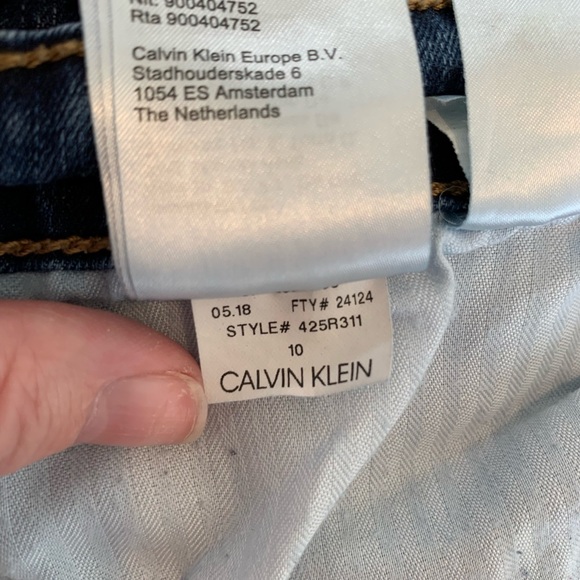 CALVIN KLEIN JEANS Blue Denim Mid-Rise Skinny Classic 5-Pocket Women’s Size 10 - Picture 11 of 16
